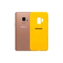 Samsung S9 Back Case Soft Silky Mobile Pouch (Yellow)