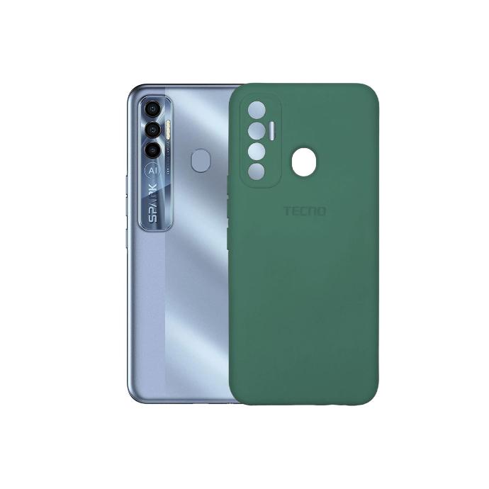 Tecno Spark 7 Pro Back Case Soft Colour Mobile Pouch (Green)