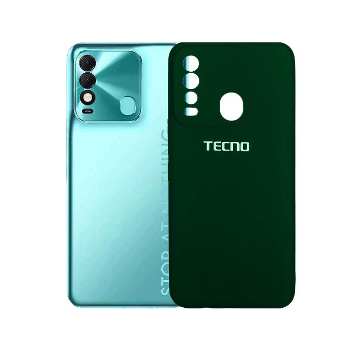 Tecno Spark 8 Soft Silky Mobile Pouch (Green)