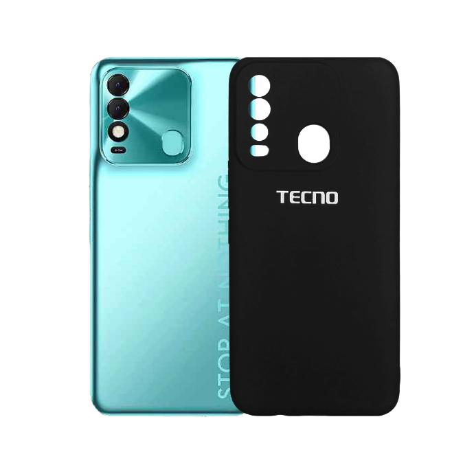 Tecno Spark 8 Soft Silky Mobile Pouch (Black)