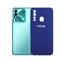 Tecno Spark 8 Soft Silky Mobile Pouch (Blue)