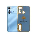 Infinix Hot20i Leaf Gold Chrome Mobile Pouch (Sky Blue)
