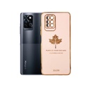 Infinix Note 10 Pro Gold Chrome Case Mobile Pouch (Baby Pink)