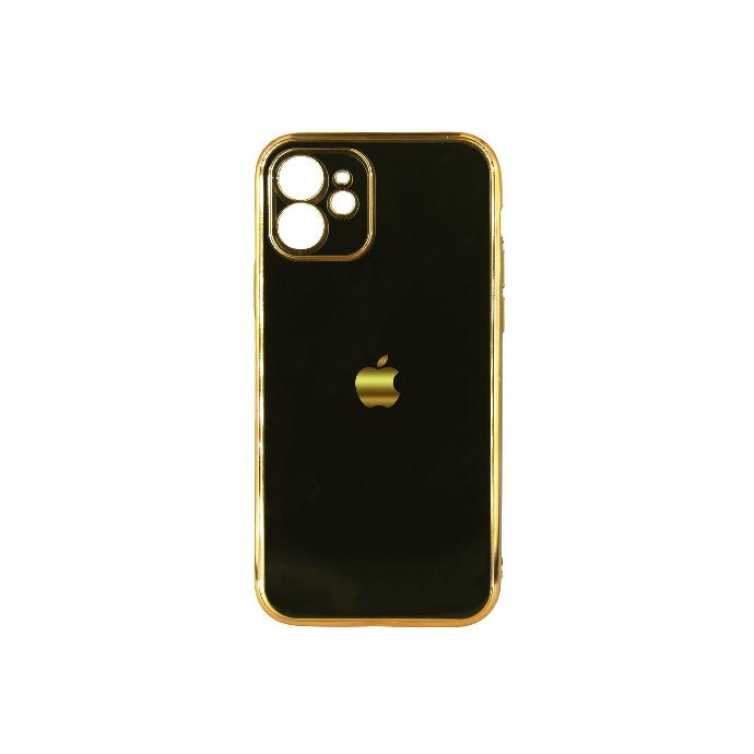 Iphone 12 Gold Side With Logo Mobile Pouch (Black)