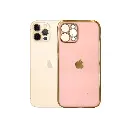 Iphone 12 Pro Soft With Gold Apple Mobile Pouch (Pink)
