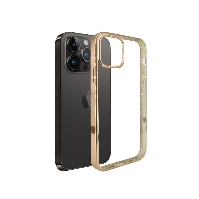 Iphone 12 Pro Soft Silicone CR Mobile Pouch (Golden)