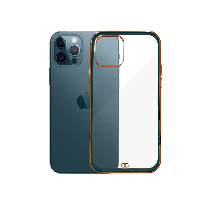 [PO29BIP12PR-3-11] Iphone 12 Pro Soft Silicone CR Mobile Pouch (Green)