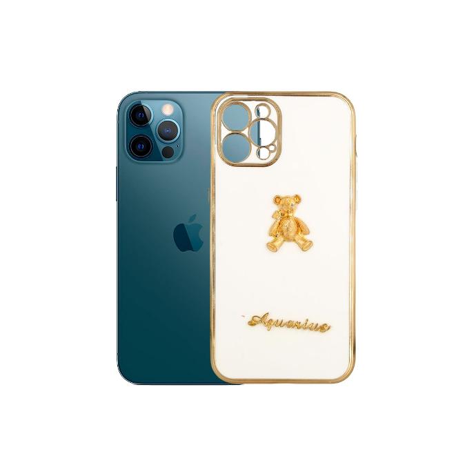Iphone 12 Pro Bear Case Mobile Pouch (White)