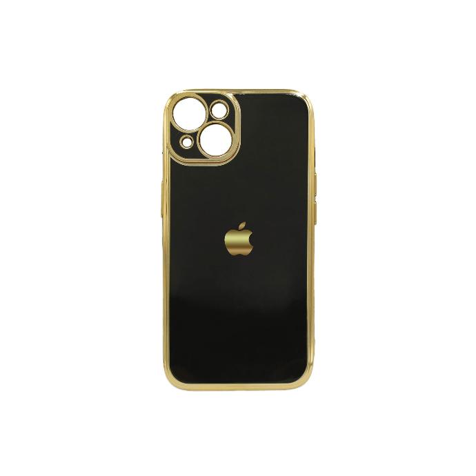 [PO29BIP13-1-2] Iphone 13 Gold Side With Logo Mobile Pouch (Black)