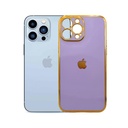 Iphone 13 Pro Max Soft With Gold Apple Mobile Pouch (Purple)