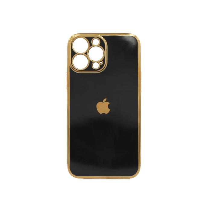 Iphone 13 Pro Max Soft With Gold Apple Mobile Pouch (Black)