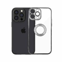 Iphone 13 Pro Max Berlia Camera Case With Lens Mobile Pouch (Silver)