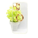 Iphone 13 Pro Max TPU With Gold Camera Protection Mobile Pouch (Golden)