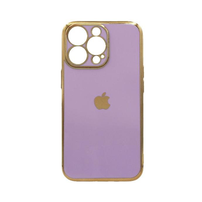 Iphone 13 Pro Gold Side With Logo Mobile Pouch (Purple)