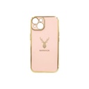 Iphone 14 Gold Chrome Case Mobile Pouch (T-Pink)