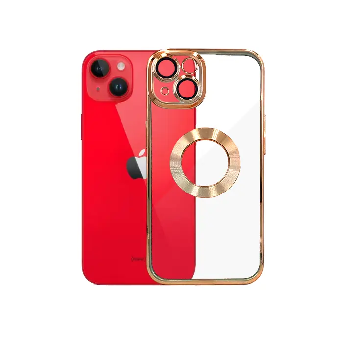 [PO29BIP14MX-8-5] Iphone 14 Pro Max Chrome Case Mobile Pouch (Golden)