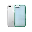 Iphone 7 Plus Chrome Matte Ring Case Mobile Pouch (Green)