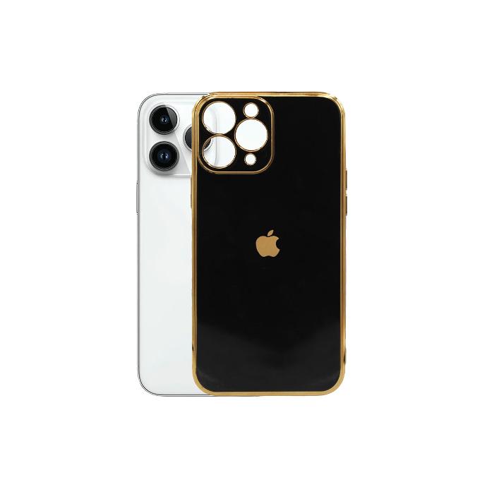 [PO29BIPXI-5-2] Iphone 11 Pro Gold Side With Logo Mobile Pouch (Black)