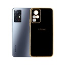 Infinix Zero X Gold Side Chrome Case Mobile Pouch (Black)