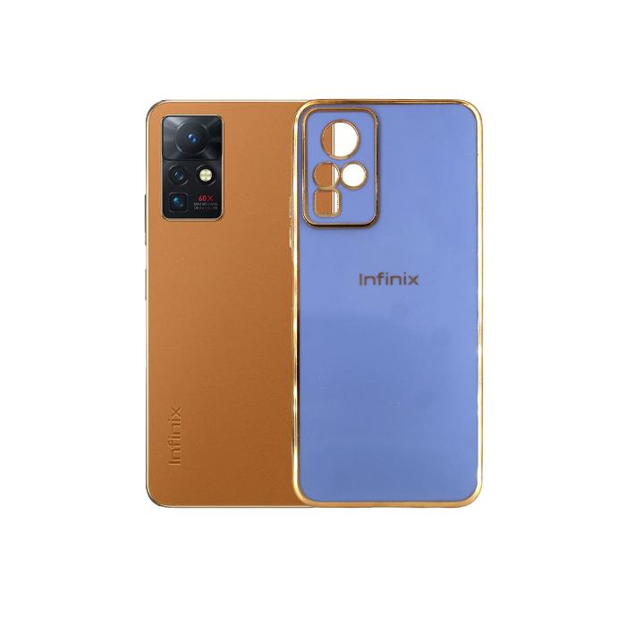 Infinix Zero X Gold Side Chrome Case Mobile Pouch (Blue Grey)
