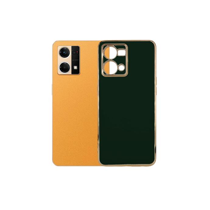 Oppo F21 Pro Gold Chrome Case Mobile Pouch (Green)