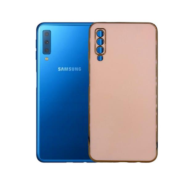 Samsung A718 Gold Chrome Case Mobile Pouch (Baby Pink)