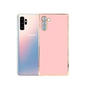 Samsung Note 10 Gold Chrome Case Mobile Pouch (Pink)