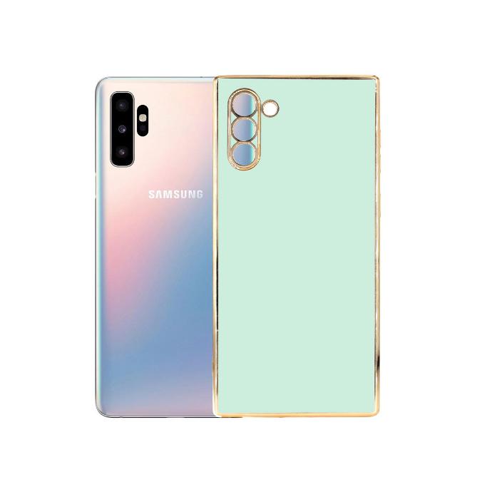 [PO29BSNOT10-5-14] Samsung Note 10 Gold Chrome Case Mobile Pouch (Sea Green)