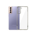 Samsung S21 Soft Silicone Crom Mobile Pouch (Silver)