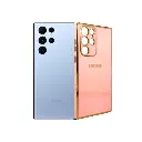 Samsung S22 Ultra Gold Side With Logo Mobile Pouch (Baby Pink)