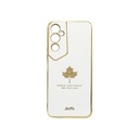 Tecno Pova Neo 2 Leaf Gold Chrome Case White – Slim Elegant Cover