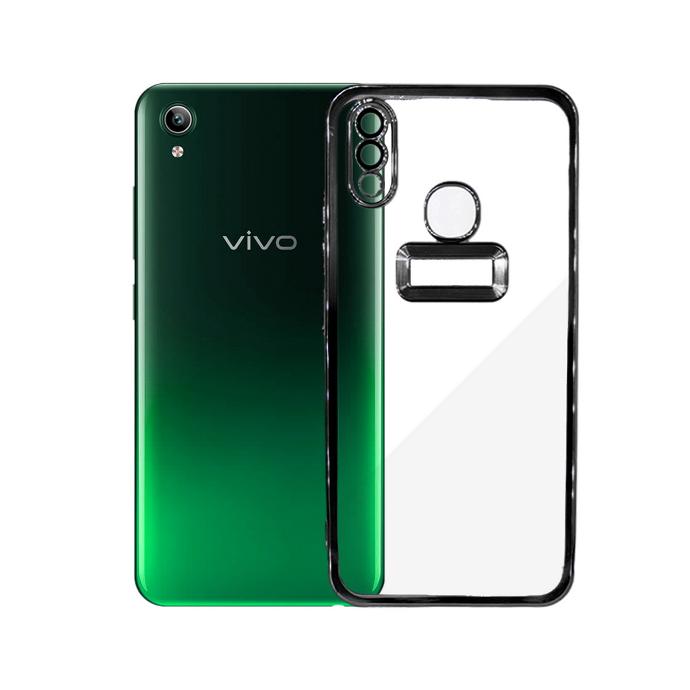 Vivo Y95 Chrome Case Camera Lens Case Mobile Pouch (Black)