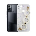 Infinix Hot 12I Ladies Fancy Ring Pouch Mobile Pouch (White)