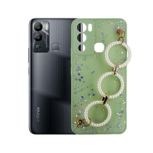 [PO40BIHOT12I-2-14] Infinix Hot 12I Ladies Fancy Ring Pouch Mobile Pouch (Sea Green)