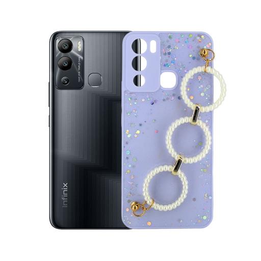 Infinix Hot 12I Ladies Fancy Ring Pouch Mobile Pouch (Light Purple)