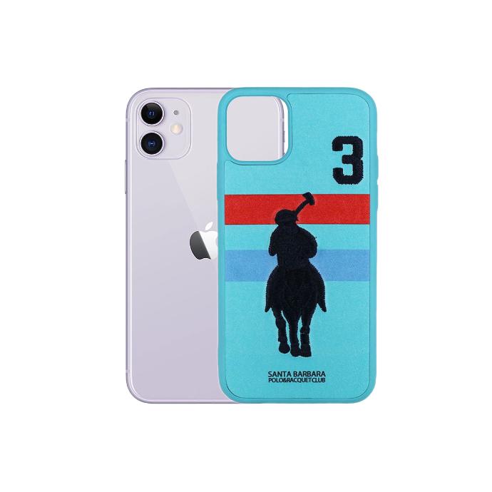 [PO43BIP11-2-16] Iphone 11 Polo Case Mobile Pouch (Sky Blue)