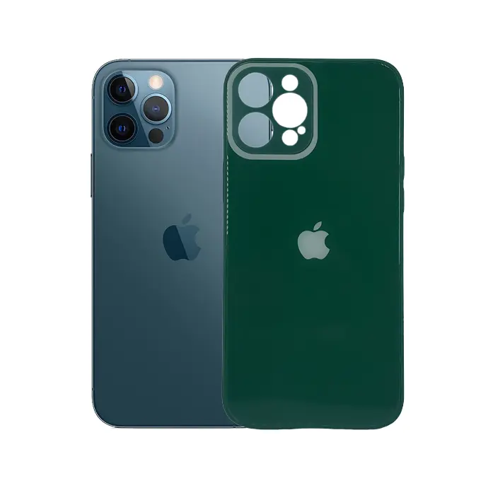 Iphone 12 Pro Max Glass Case Mobile Pouch (Green)