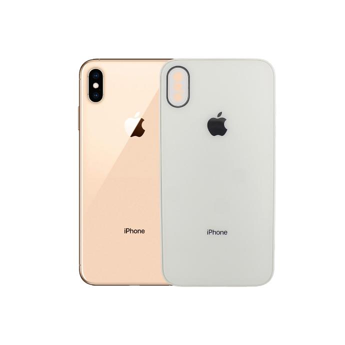 Iphone X Back Glass Case Mobile Pouch (White)