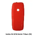 Nokia 110 2019 Nokia 11 Back (19) Silicone Back Mobile Pouch (Red)