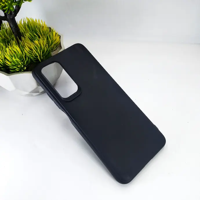 [PO4BMI10T-4-2] Redmi 10T Soft Paper Case Mobile Pouch (Black)