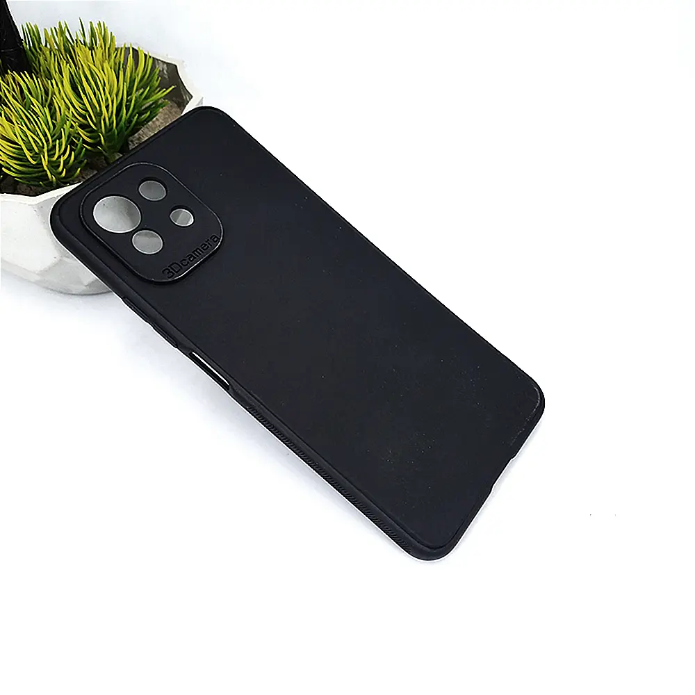 [PO4BMI11L-4-2] Redmi 11 Lite Soft Paper Case Mobile Pouch (Black)