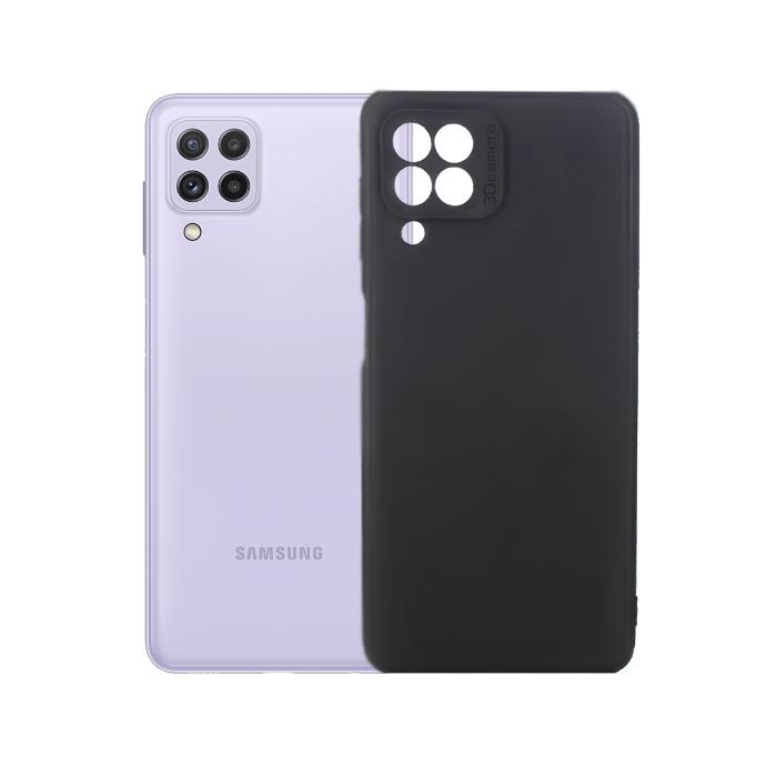 Samsung A22 Soft Paper Case Mobile Pouch (Black)