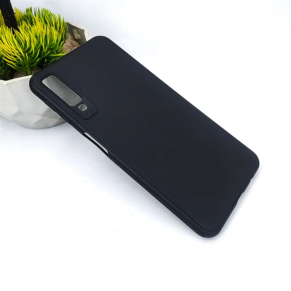 Samsung A7 | 2018 Soft Paper Case Mobile Pouch (Black)