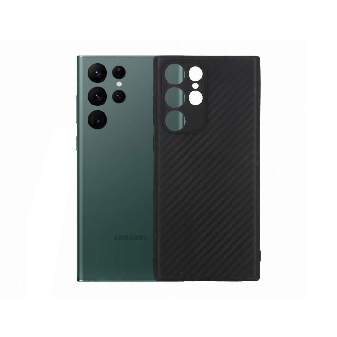 [PO4BSS22U-4-2] Samsung S22 Ultra Soft Paper Pouch Mobile Pouch (Black)