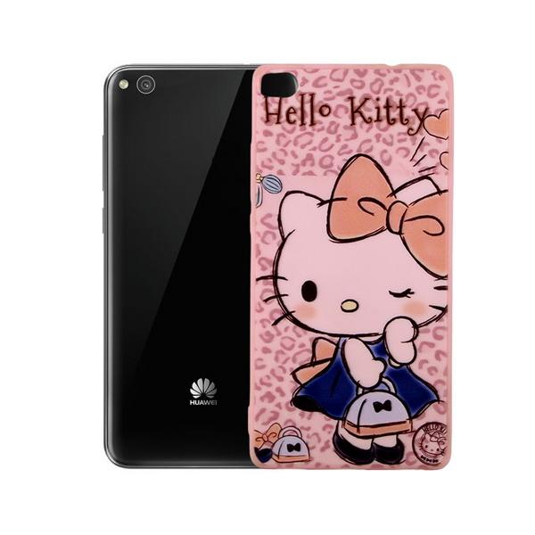 Huawei P8 Kitty Case Mobile Pouch (Baby Pink)