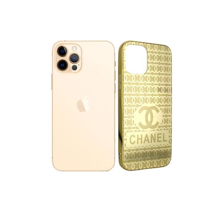 Iphone 12 Pro Golden Back Case Mobile Pouch