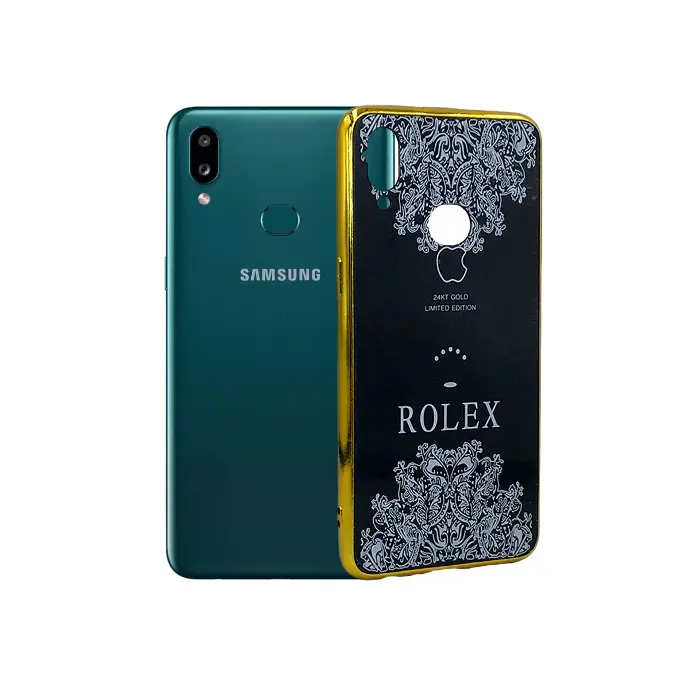 Samsung A10S Gold Plated Pouch Mobile Pouch (Black)