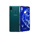 Samsung A10S Gold Plated Pouch Mobile Pouch (Blue)