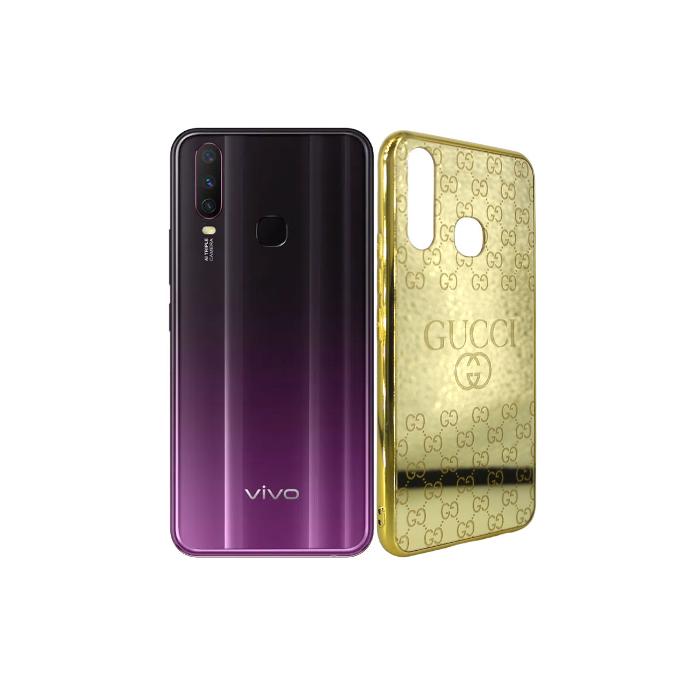 [PO52BVIY19] Vivo Y19 Gold Platted Pouch Mobile Pouch