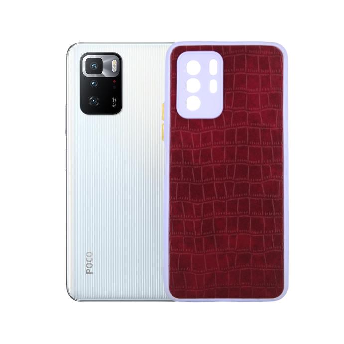 [PO55BMiX3GT-2-29] Redmi X3 GT Crocodile Back Case Mobile Pouch (Light Purple)